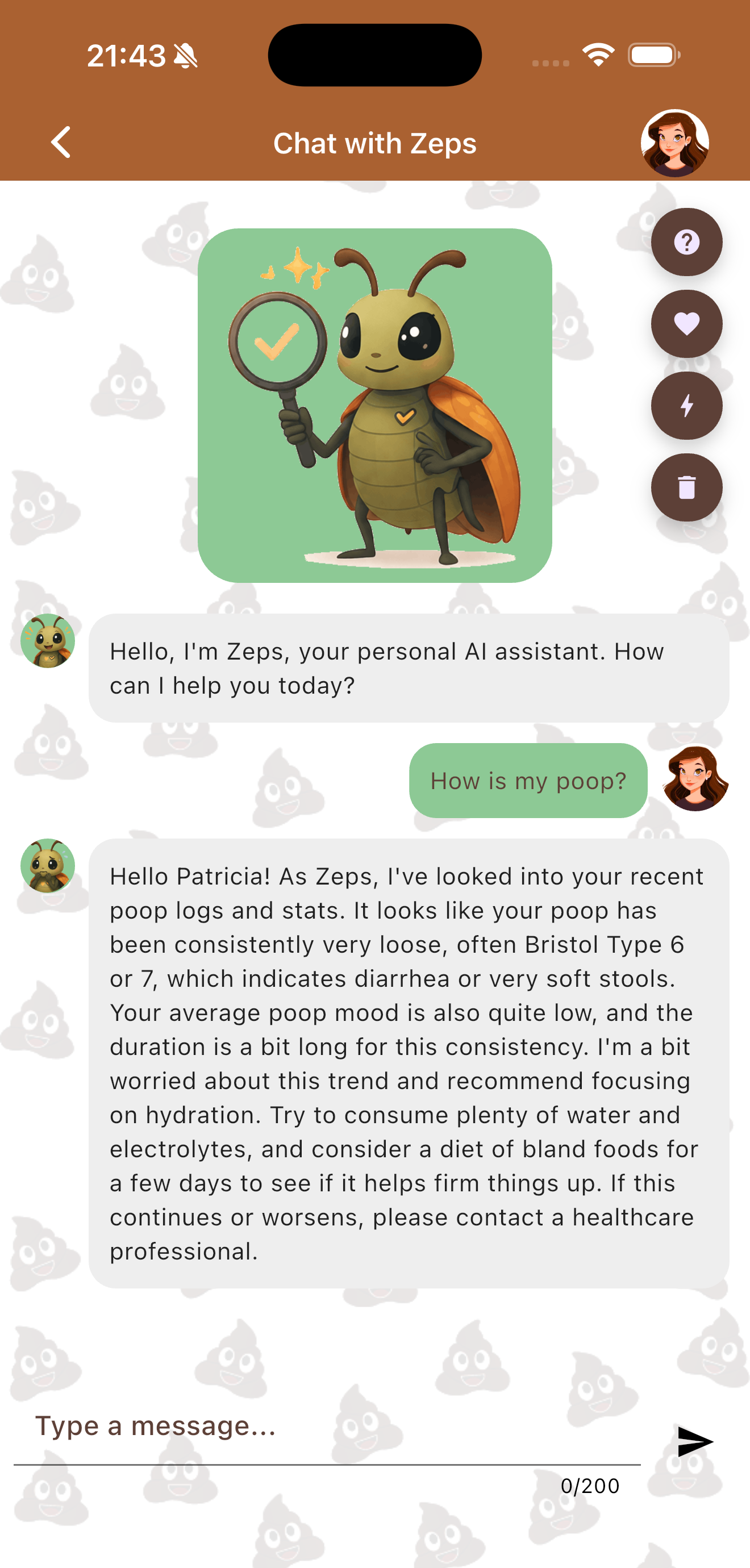 Zeps AI assistant offering personalized insights